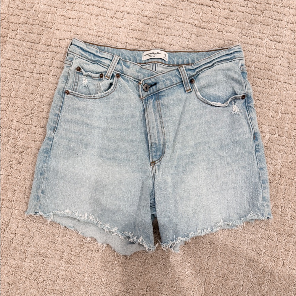 The Dad Short High Rise Light Blue Denim Cutoff Shorts